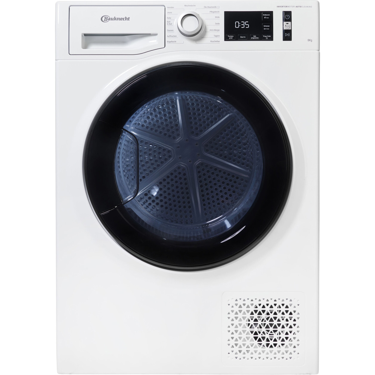 Bauknecht - M11 8X3EY DE (Wärmepumpentrockner 8kg, weiß/schwarz, LED, Inverter Motor)