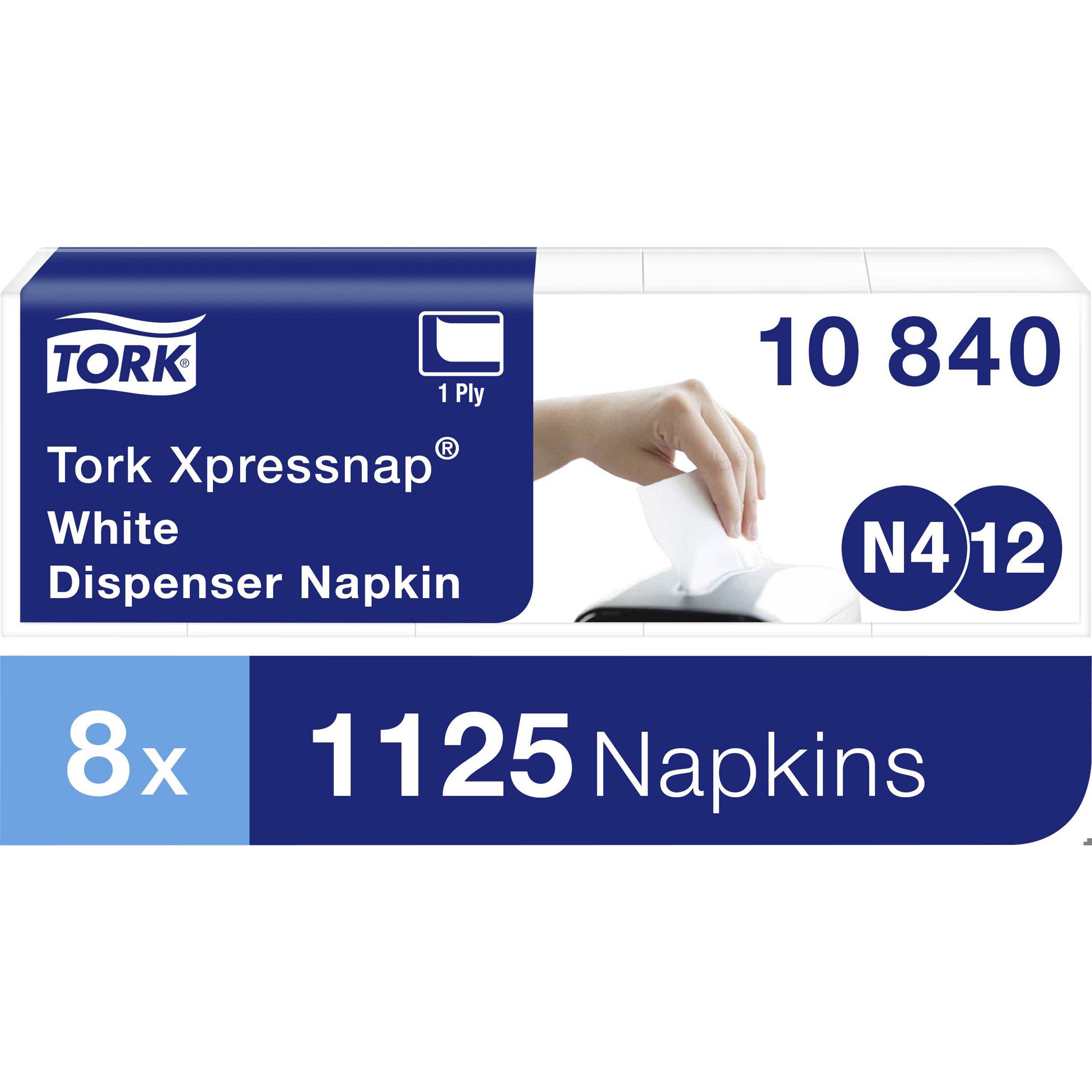 TORK - 10840 - Xpressnap® Papierserviette Weiß 1lagig 220mm x 330mm 9000 St.