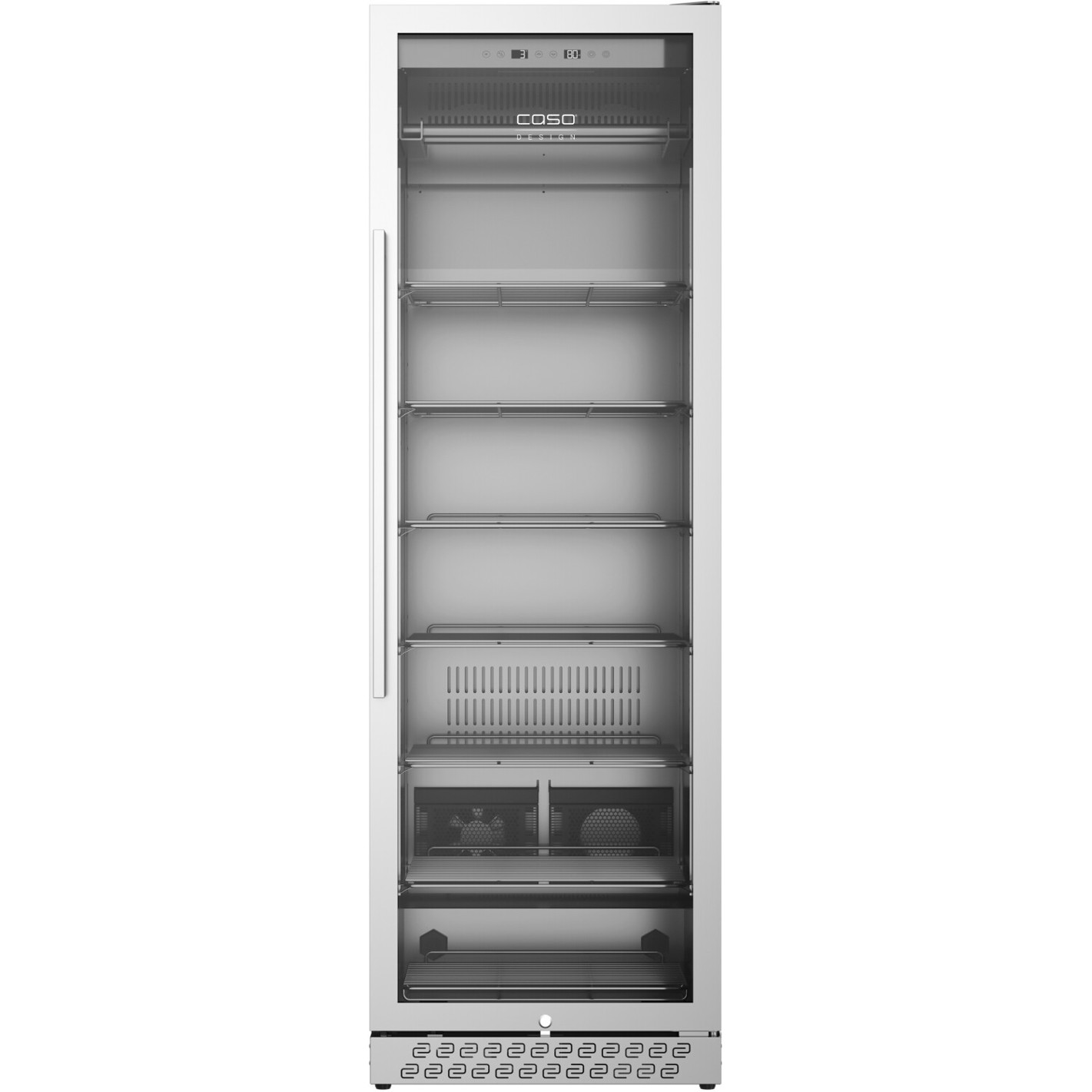 Caso - 380 Pro, Edelstahl Reifeschrank (freistehend, Glastür, 380 Liter)