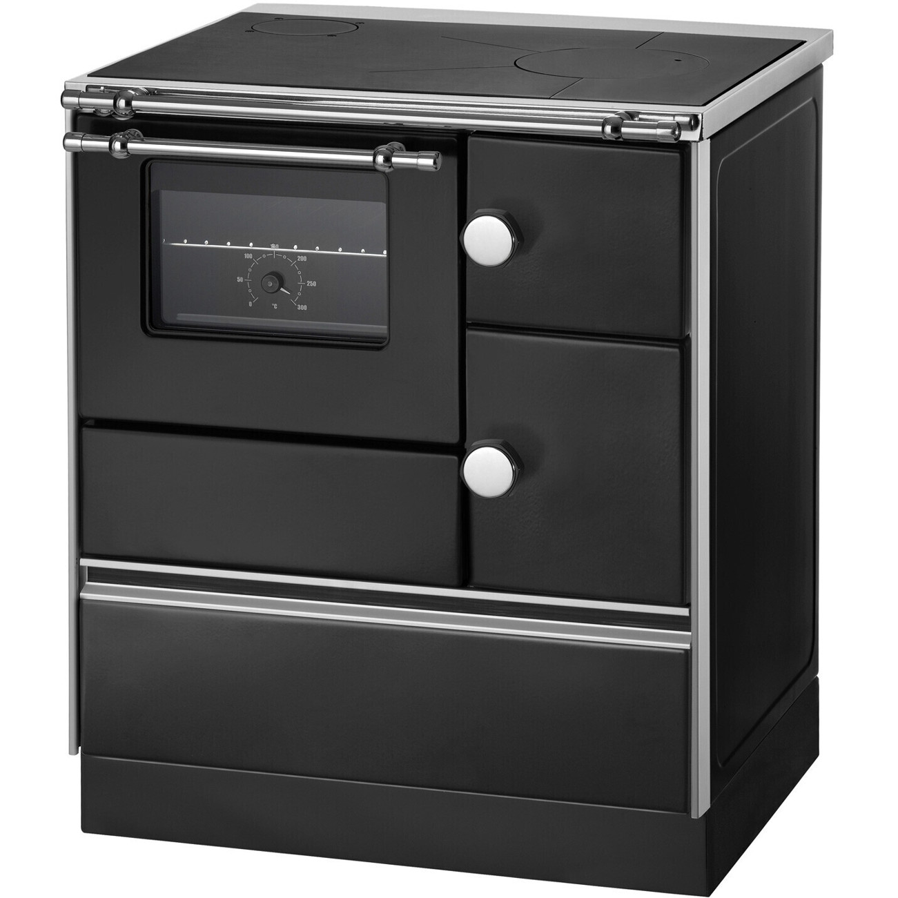 Wamsler - K 176 A/70 - Standgerät Festbrennstoffherd, 5 kW Heizleistung, schwarz, 85x70x60 cm