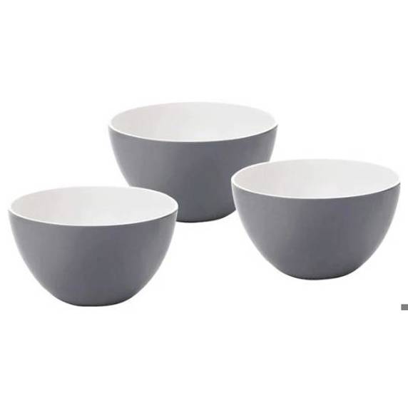 Qdesign - 190-024 Salatschüssel-Set (Melamin, Grau)