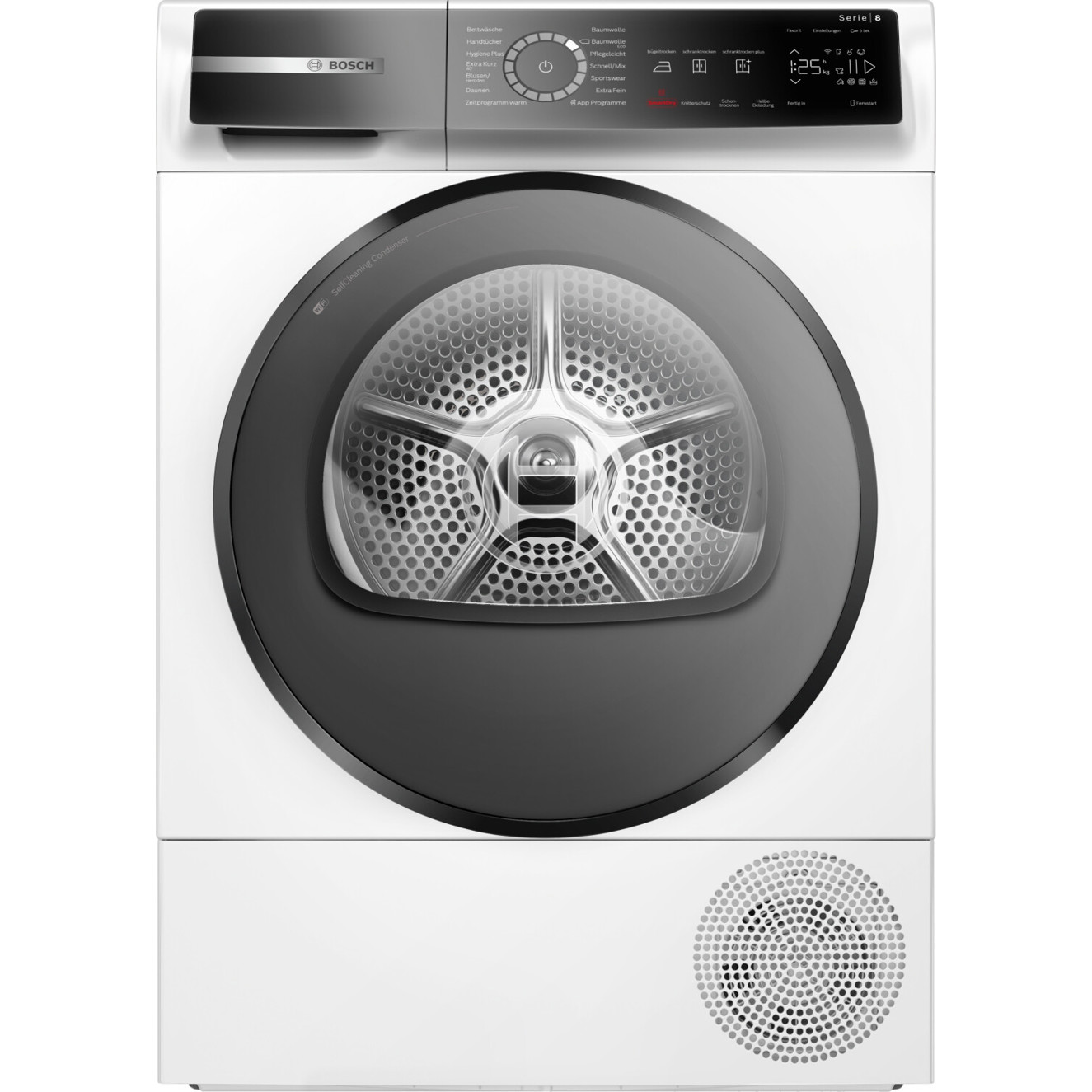 Bosch - WQB235B40, Wärmepumpentrockner (freistehend, 8 kg, weiß/schwarz, Smart Ring & TouchControl)