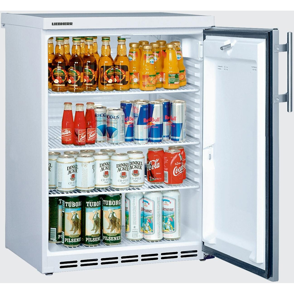 Liebherr - FKU 1805-22 Getränkekühlschrank - freistehend, 175L Kapazität, abtauautomatisch, wechselbarer Türanschlag, digitaler Temperaturanzeige mit beleuchteten Abstellflächen (weiß)