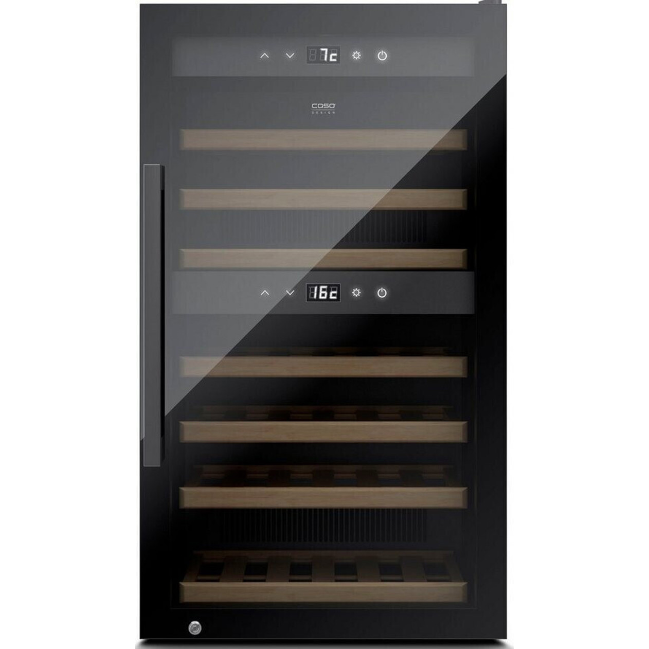 Caso - 726 - Weinkühlschrank WineExclusive 66 (Smart, 2 Zonen, Glastür, LED-Beleuchtung)
