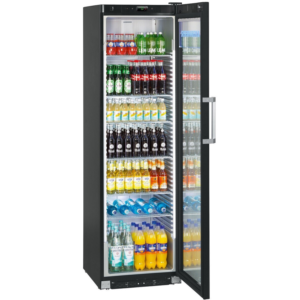 Liebherr - FKDv 4523-22 - Gewerbekühlschrank Glastür 441L Schwarz