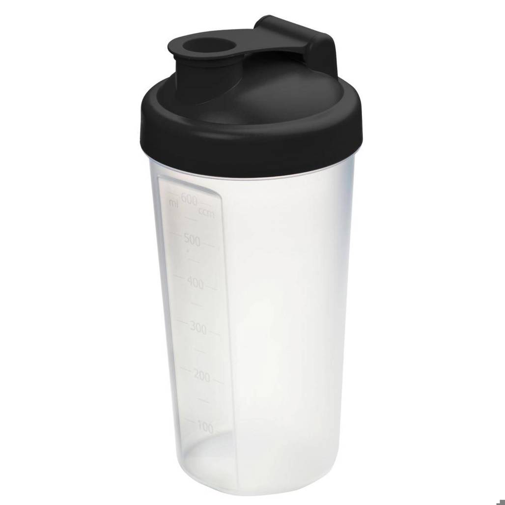 Elasto - 0,60 l Shaker "Protein" schwarz/transparent
