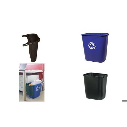 DYMO - 71240017 Rubbermaid Papierkorb, 26,6 Liter, rechteckig, PE, blau
