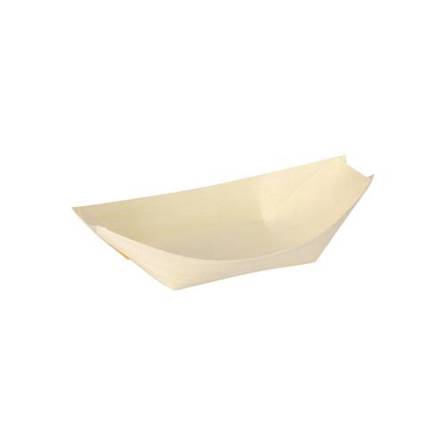 Papstar - 50 Fingerfood Schalen (Holz, 14 cm x 8,2 cm)