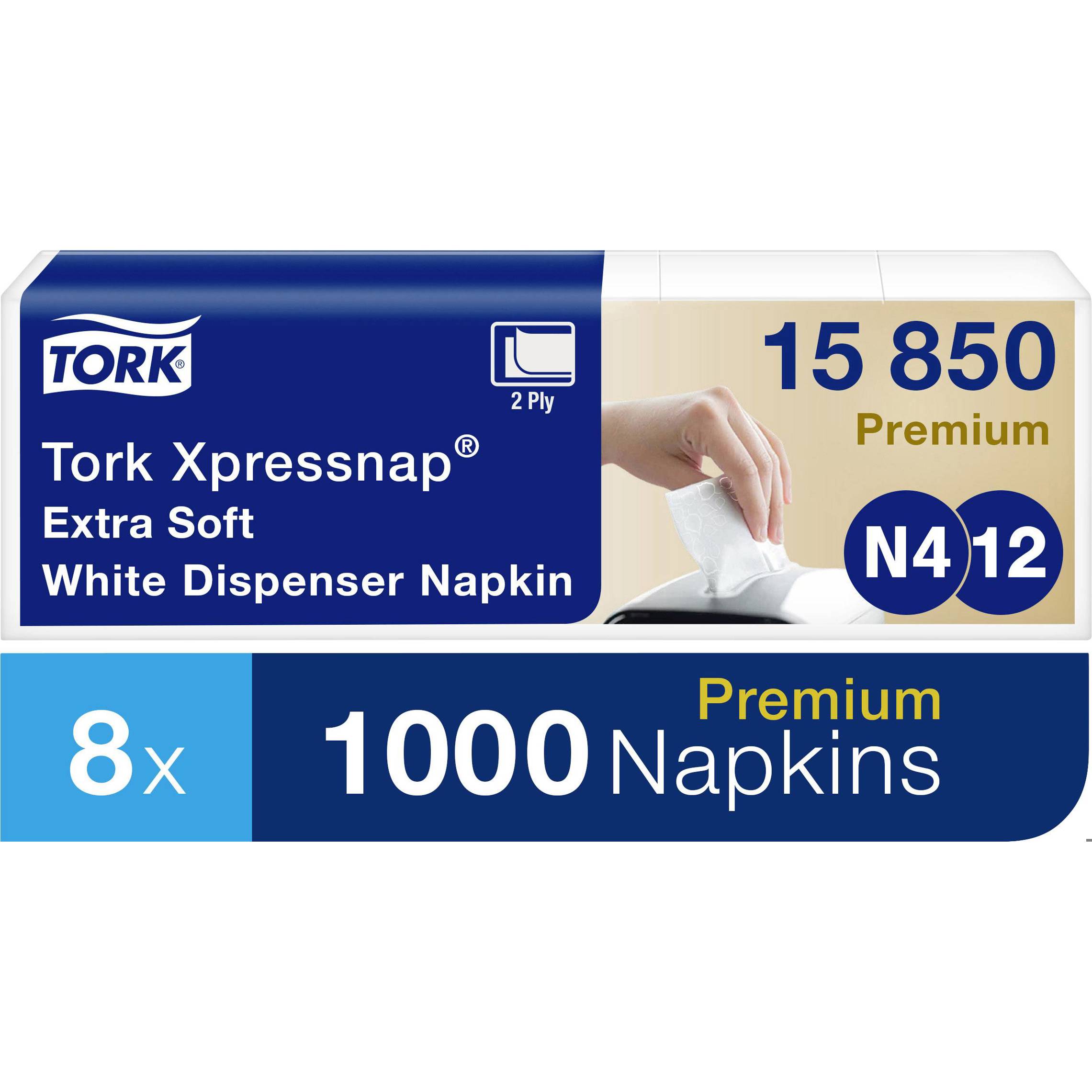TORK - 15850 - Xpressnap® Papierserviette Weiß (2lagig, 8000St.)