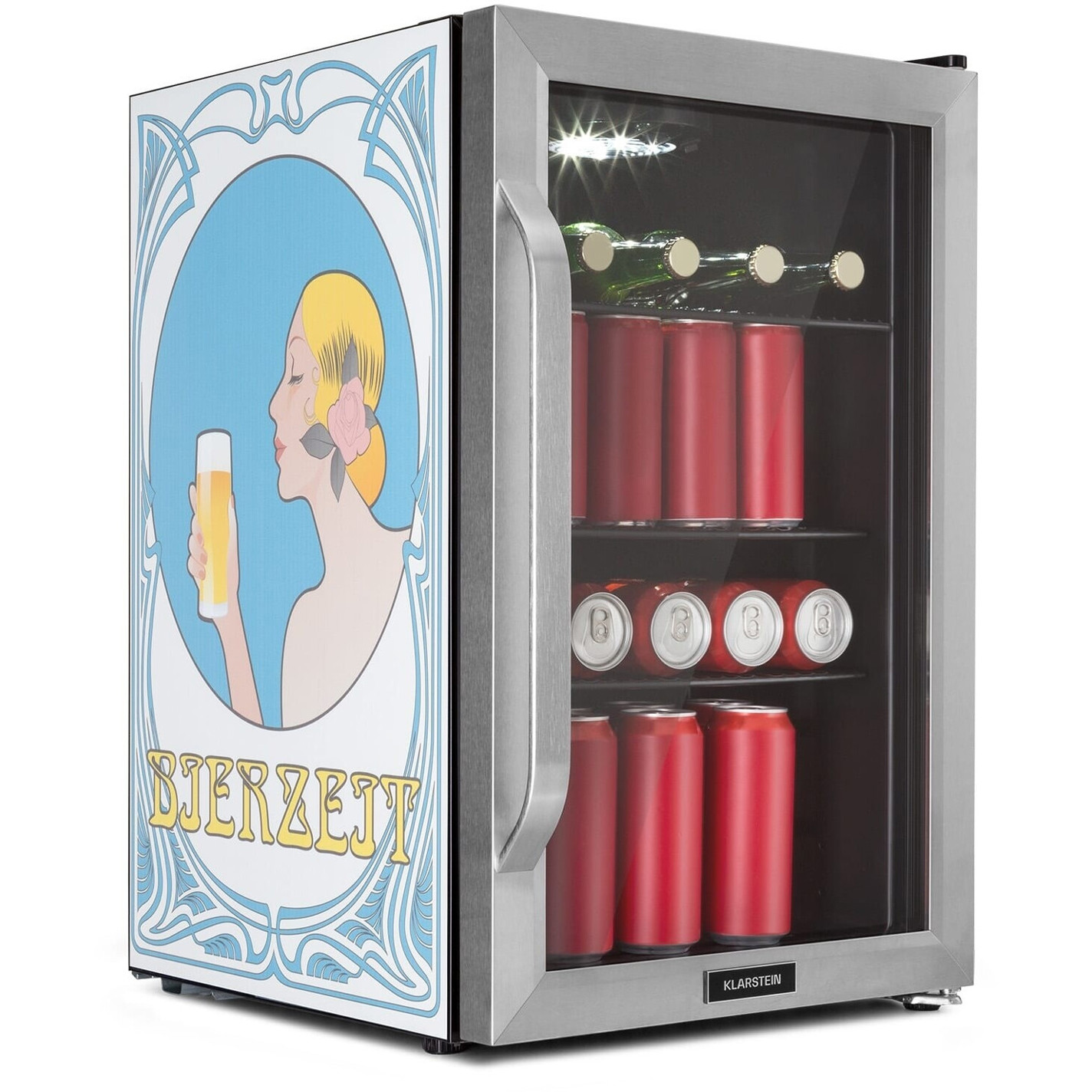 Klarstein - Beersafe (70L) "Glastür-Kühlschrank" - Edelstahl & Glas, Elektronische Temperaturregelung