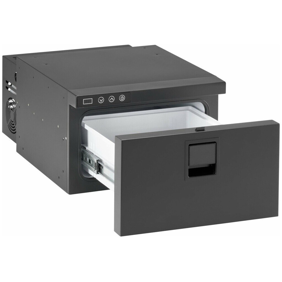 indelB - 12/24V - Kühlschublade 16L Schwarz | Kompakte Maße (53cm x 38cm x 24cm) | Leichtes Gewicht (10kg)