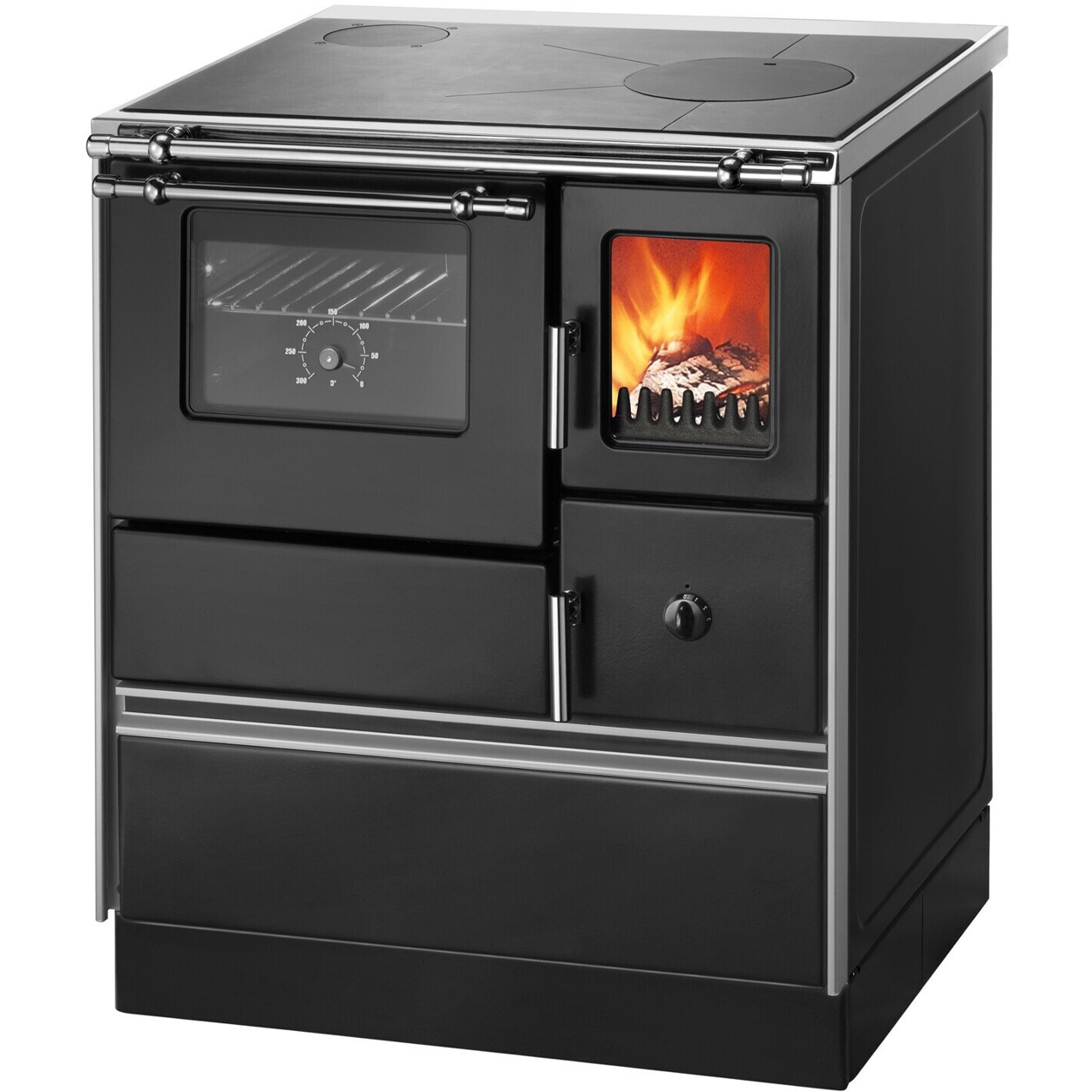 Wamsler - K 176 - Holzherd (Standgerät, 5 kW, Schwarz)