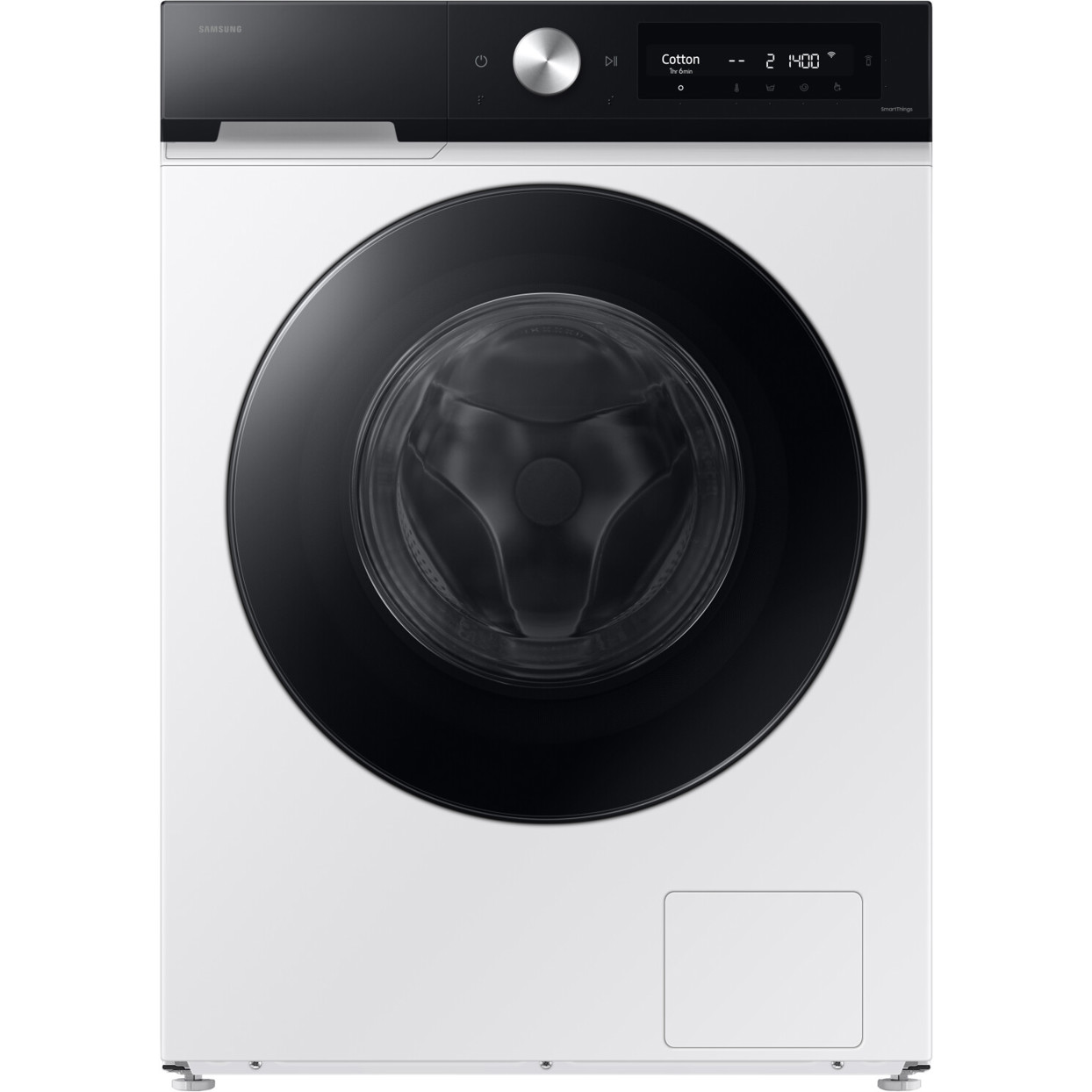 Samsung - WD9BDB7B85GE/U2 - freistehender Waschtrockner (Frontlader, 9 kg Waschen/6 kg Trocknen, LCD-Display, SmartThings) weiß/schwarz