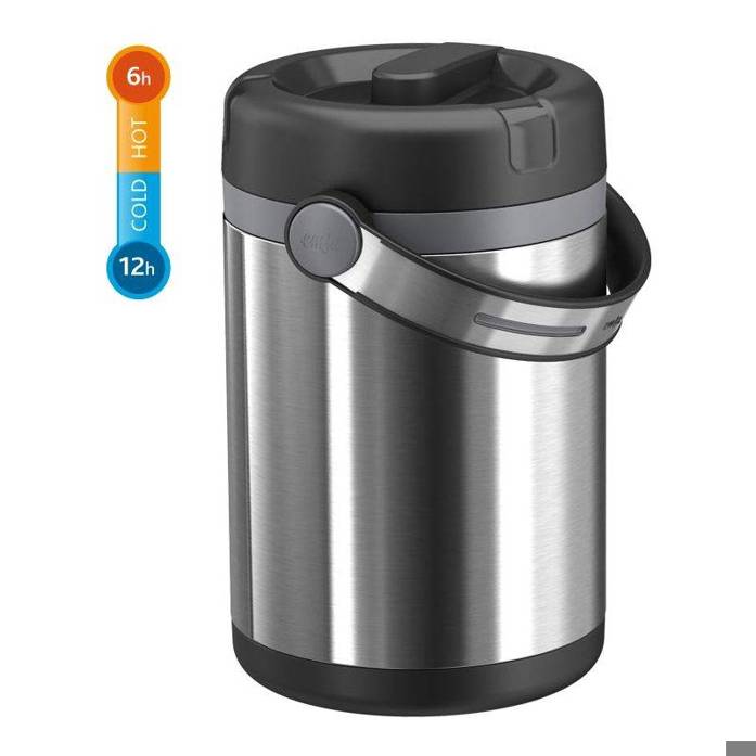 Emsa - MOBILITY (Edelstahl & Silber) Isolier-Speisegefäß 1,2L