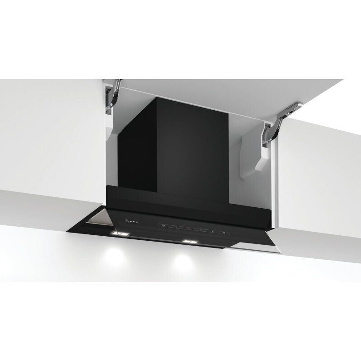 Neff - D65XAM2S0 - LED-beleuchtete schwarze Wandhaube mit Metallfilter und 1 Motor, inkl. Aktivkohlefilter
