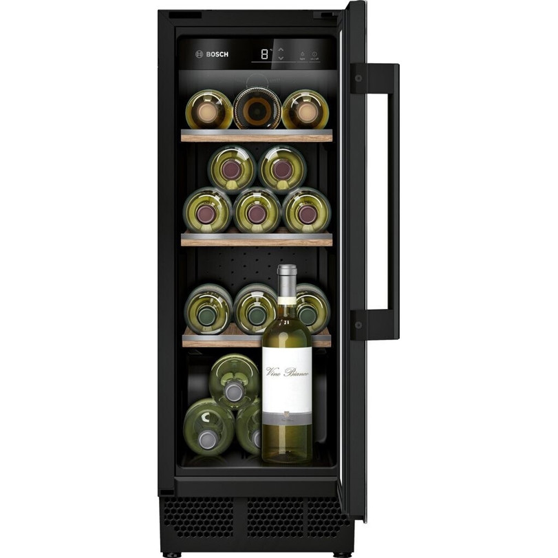 Bosch - KUW20VHF0 (Weinklimaschrank mit Glastür und Kindersicherung, 21 Flaschen, schwarz)