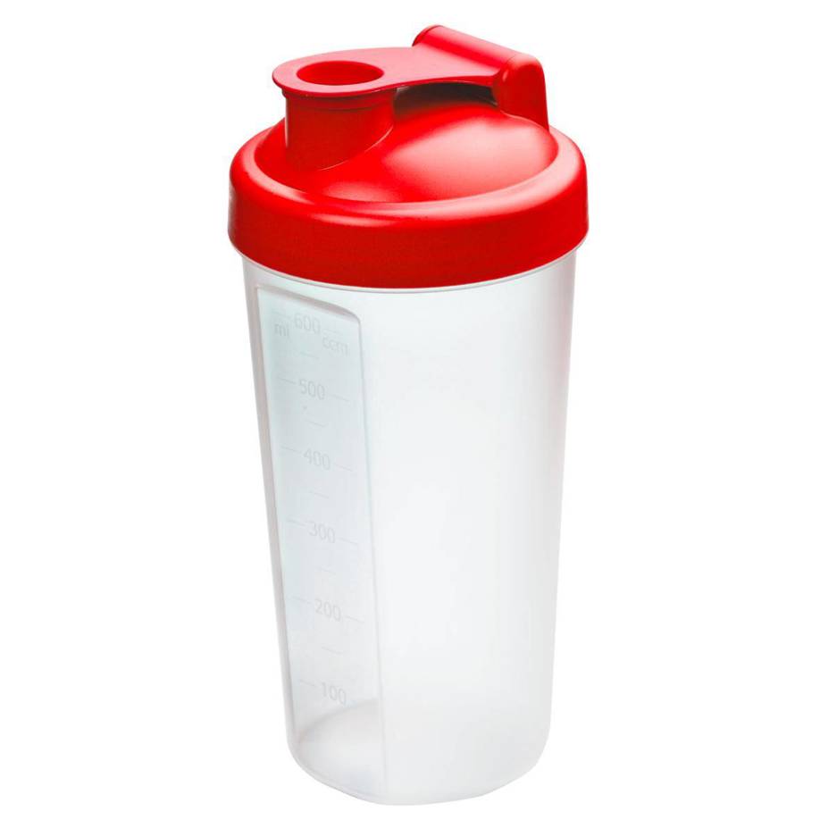 Elasto - "Protein" Shaker (0,60 l) - Standard-Rot/Transparent