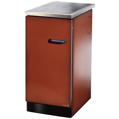 Wamsler - K 144 S - Maron Beistellherd (braun, 85cm) - 5 kW, Edelstahl/Stahl, für Holzbriketts/Scheitholz/Braunkohlebriketts