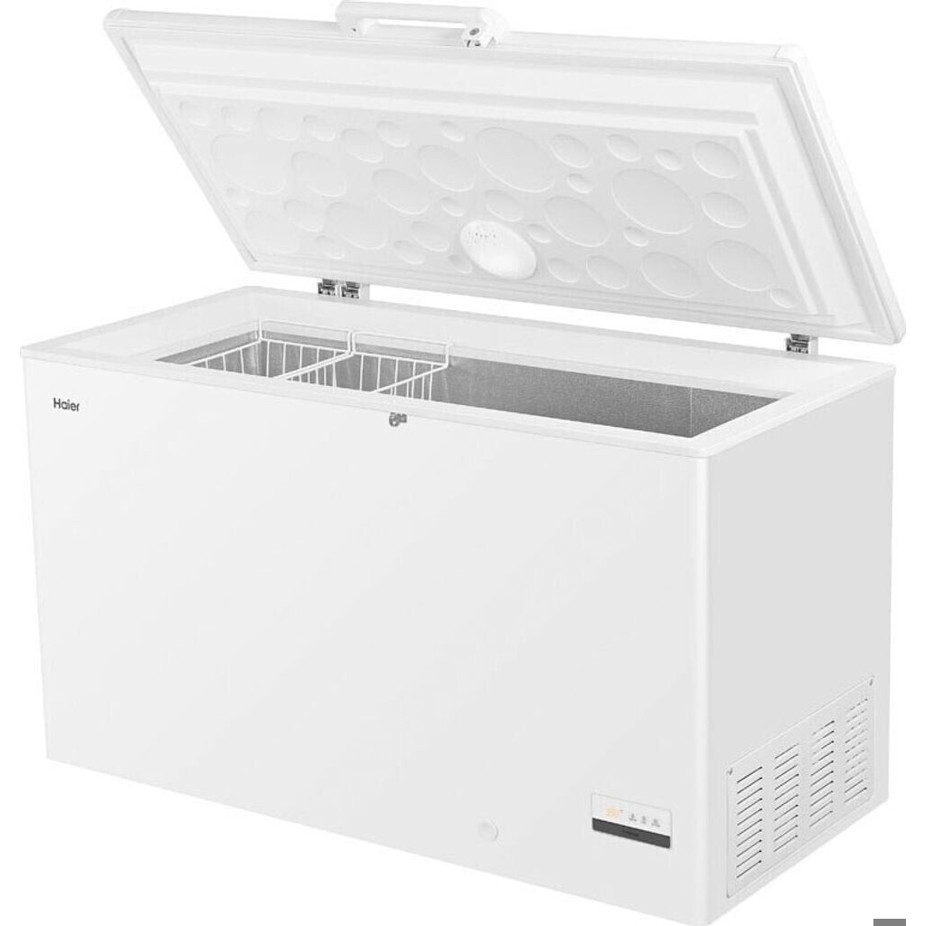 Haier - HCE321T (Gefriertruhe mit 4 Sterne Gefrierklasse, Schnellgefrieren, 319 Liter Kapazität & Innenraumbeleuchtung)