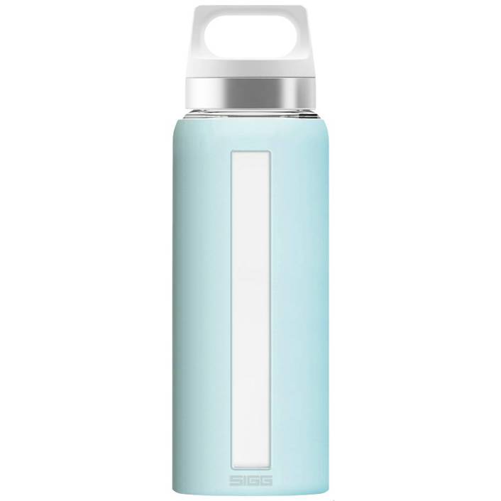 SIGG - 8649.00 (Glacier) Trinkflasche Glas, 0.65L, Türkis, mit Deckel, BPA-frei