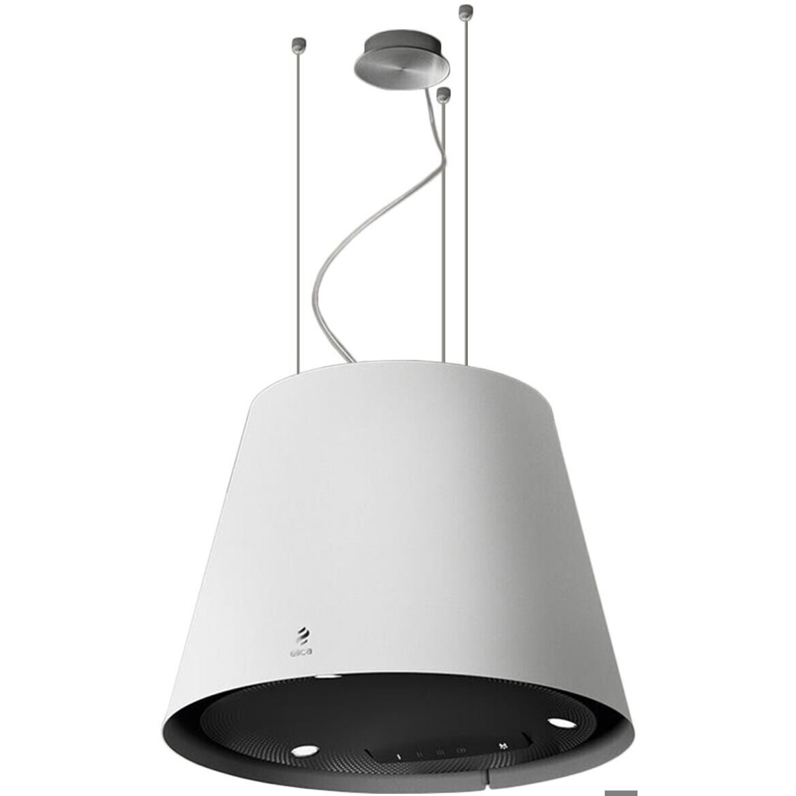 Elica - Easy WH/F/50 (Inselhaube, weiß, Touch-Control, 4 Gebläsestufen, LED-Beleuchtung)