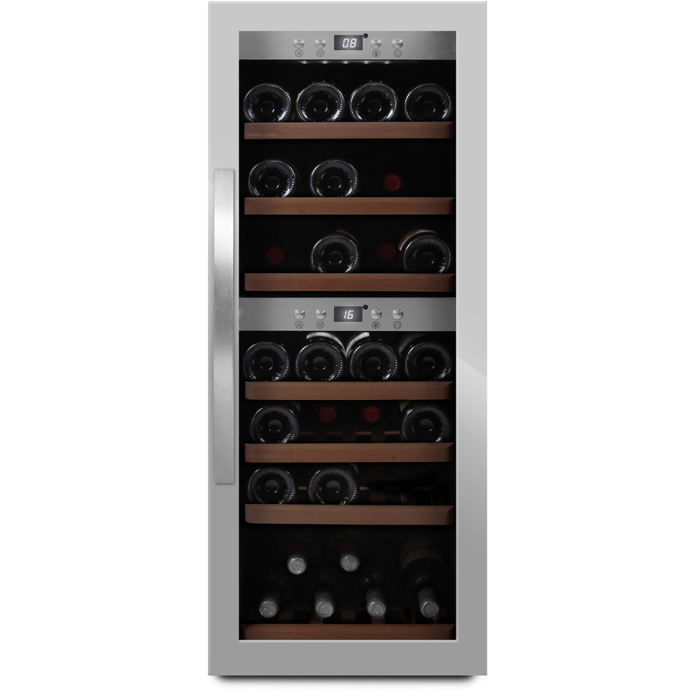mQuvée - SW-38 S (Weinklimaschrank - 38 Flaschen, Glastür, LED-Beleuchtung, Innenraumbeleuchtung)