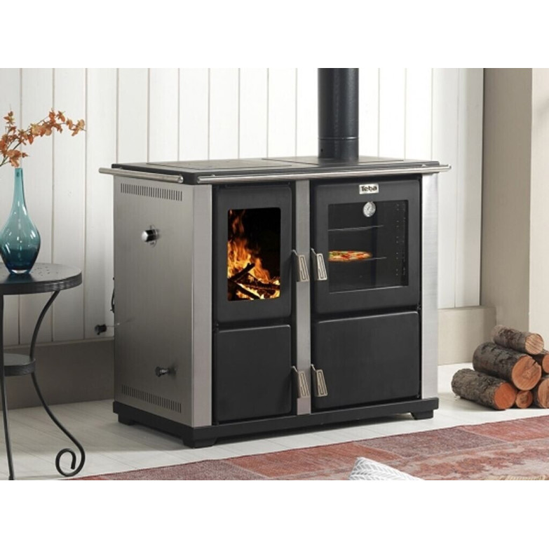 Teba - TKS-18 - Dauerbrand-Küchenofen braun (10 kW, Holz/Braunkohle)