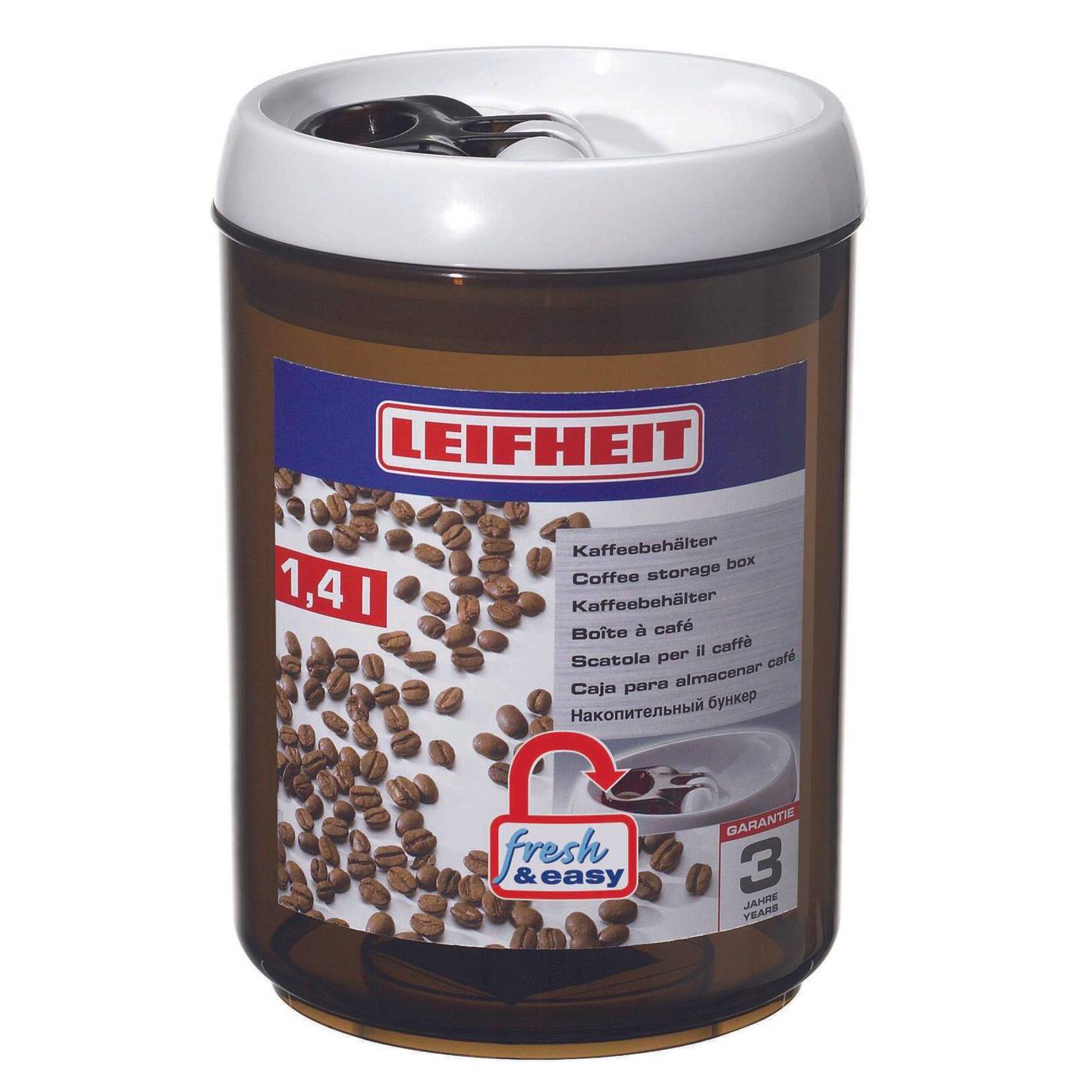 LEIFHEIT Vorratsdose Fresh&Easy 19.2 cm hoch 1,4 l braun