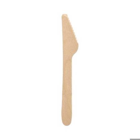 Papstar - 100 - Messer Set | Holz (Natur) 16,5 cm