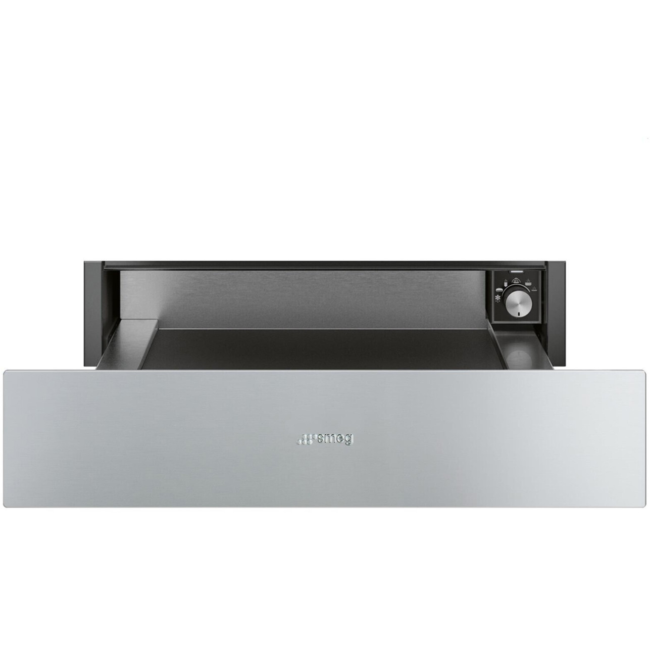 Smeg - CPR315X, Grifflos Silber Wärmeschublade (21L, Teleskop Vollauszug, Push-to-open)