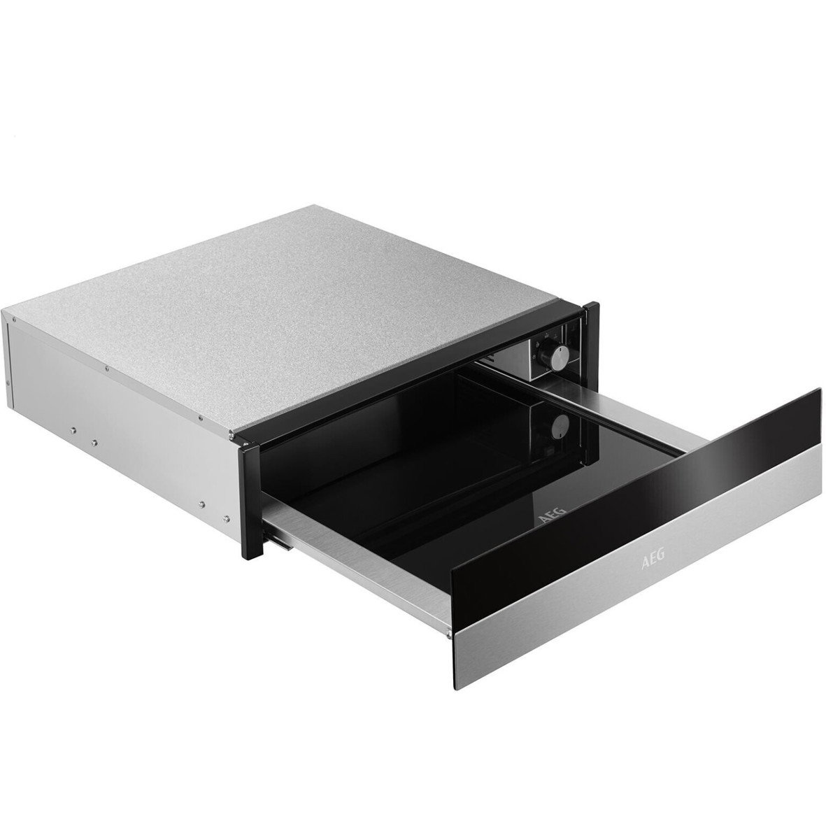 AEG - KDK911424M (Wärmeschublade) - Push-to-open & Heißluftgebläse, 59,5cm Breite, silber/schwarz Design