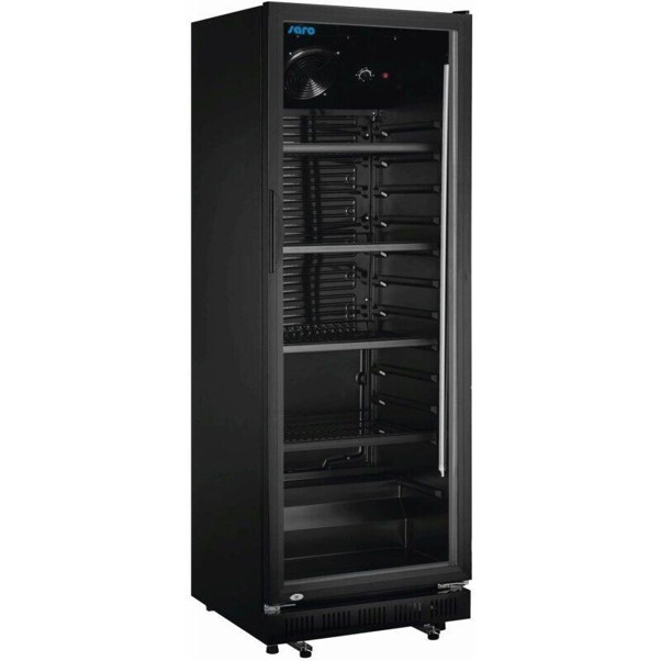 Saro - GTK 360 - Gewerbekühlschrank (freistehend, schwarz, Stahlblech, 360 Liter, +2 bis +10 °C)