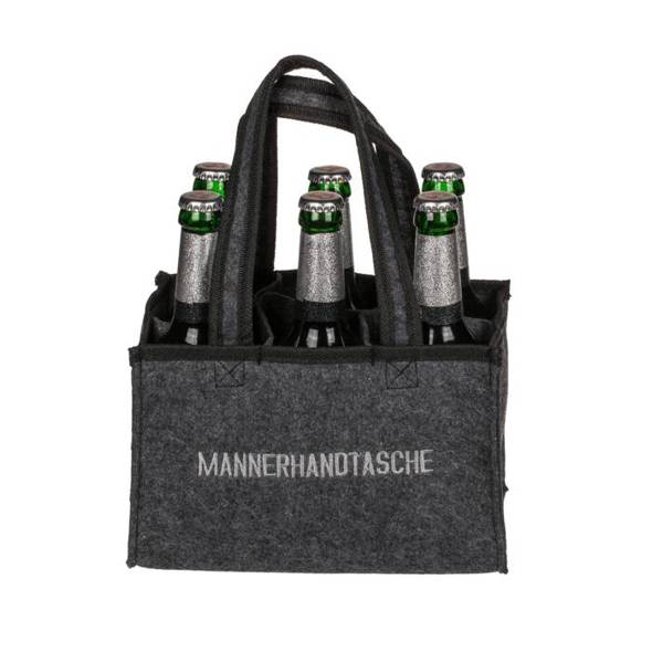 Out of the Blue - Männerhandtasche (Flaschentasche aus Filz mit 6 Fächern)