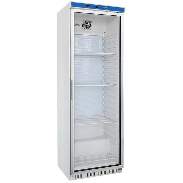 KBS - 402 U, Freistehender Gewerbekühlschrank (weiß, 265L, Volltür, Stangengriff)